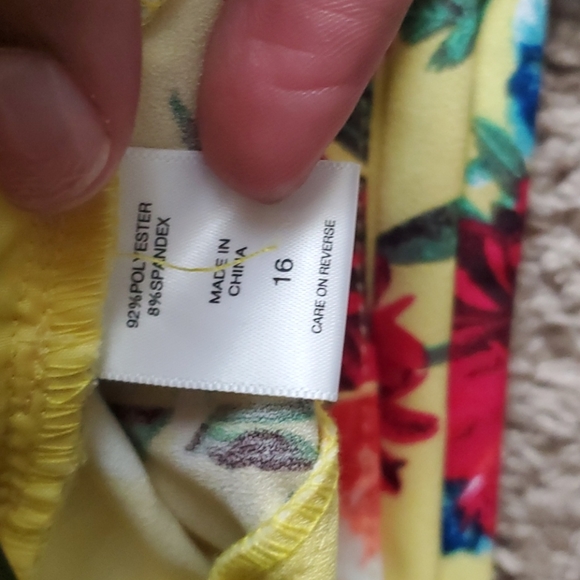 Yellow Floral Palazzo Pants - Picture 5 of 6